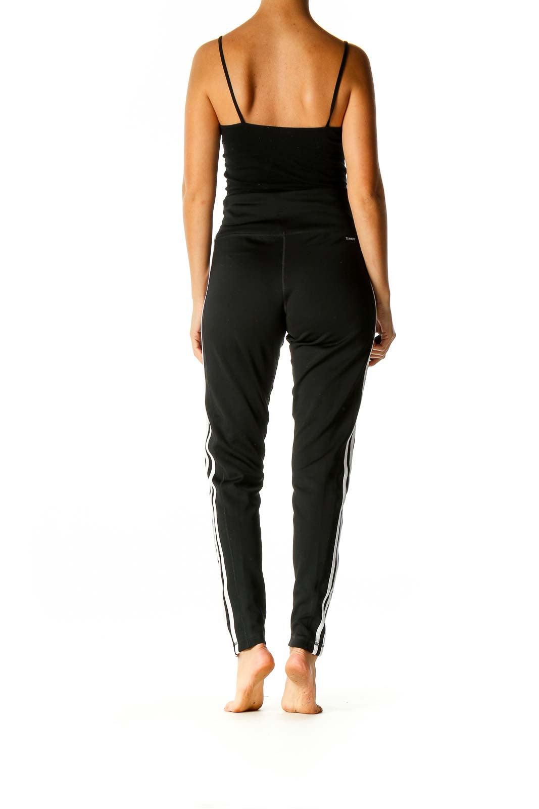 Black Solid Activewear Leggings