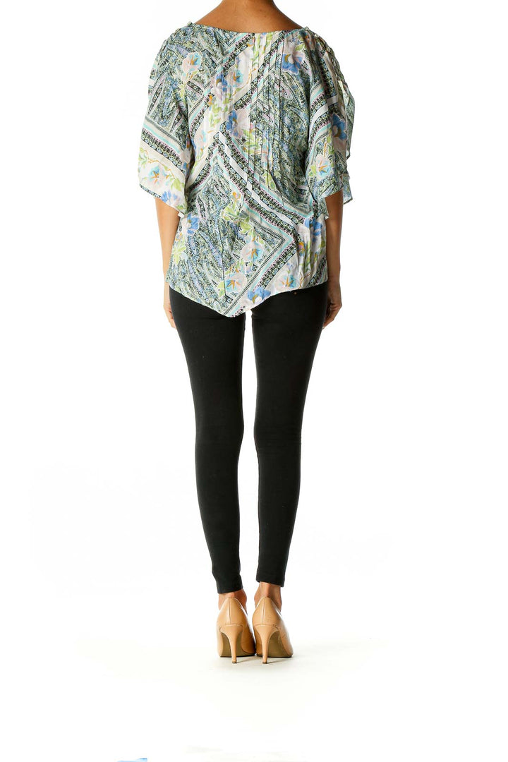 Multicolor Printed Holiday Blouse