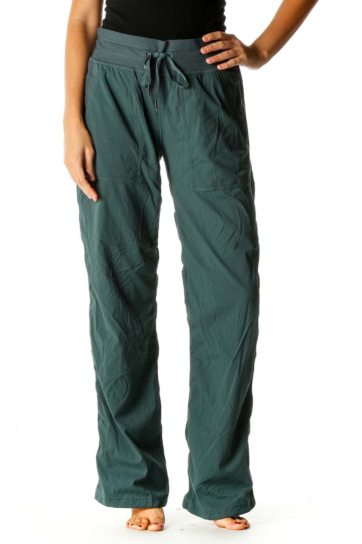 Green Solid Activewear Trousers