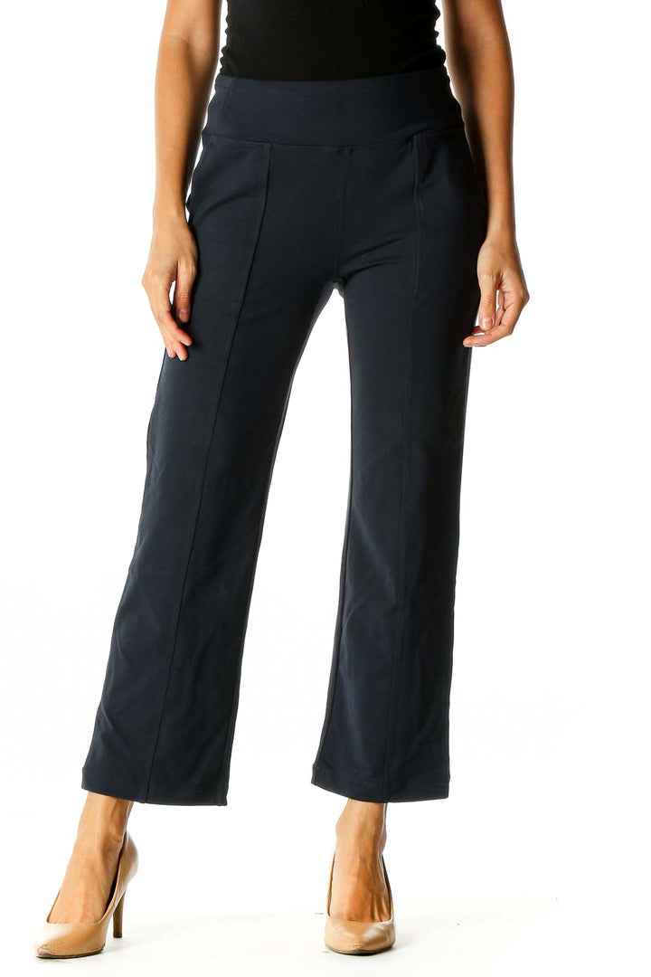 Blue Solid Activewear Trousers