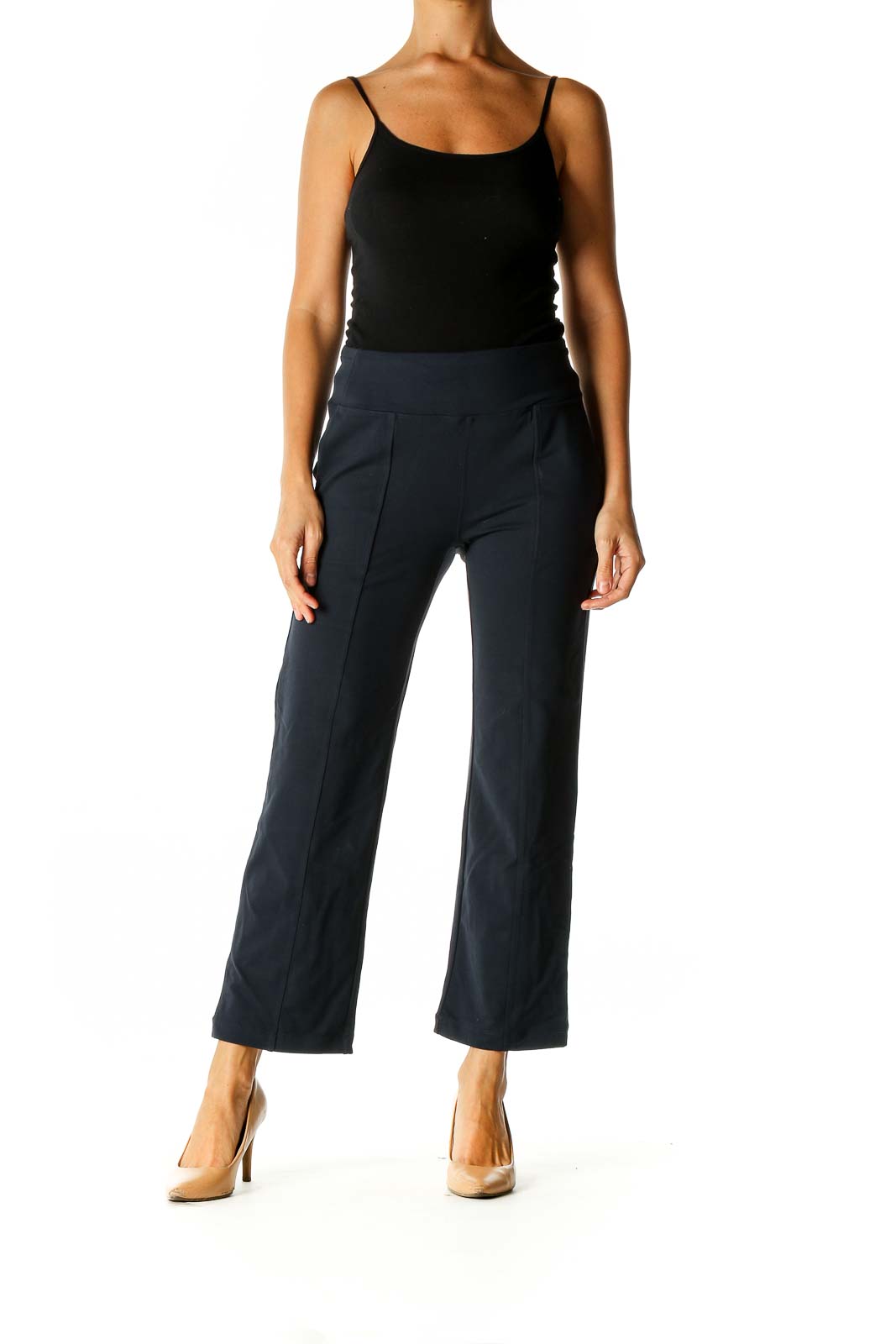 Blue Solid Activewear Trousers