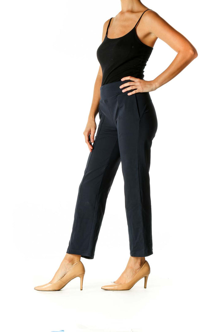 Blue Solid Activewear Trousers