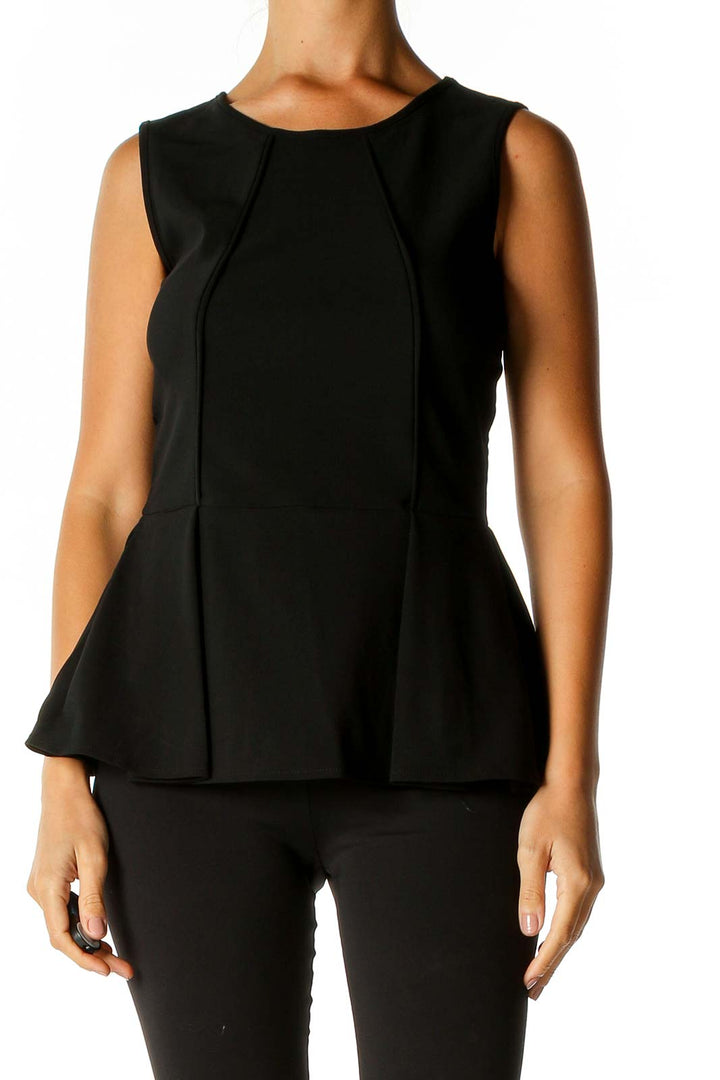 Black Solid Chic Blouse