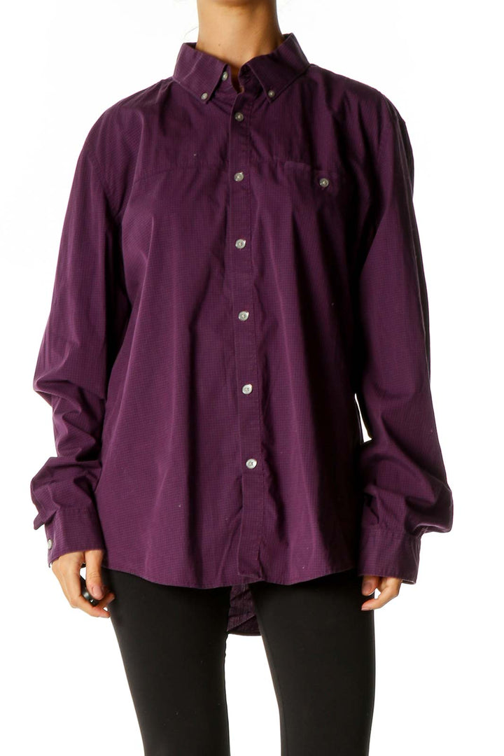 Purple Solid Work Shirt