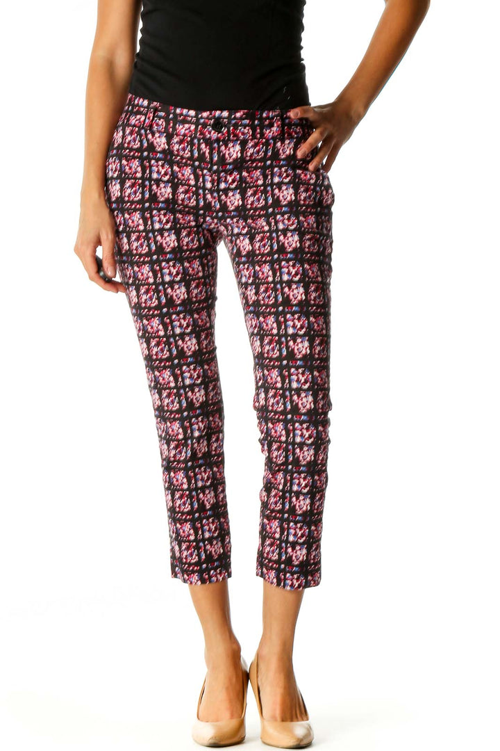 Brown Checkered Bohemian Pants