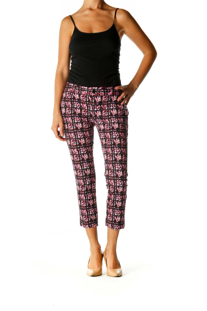 Brown Checkered Bohemian Pants