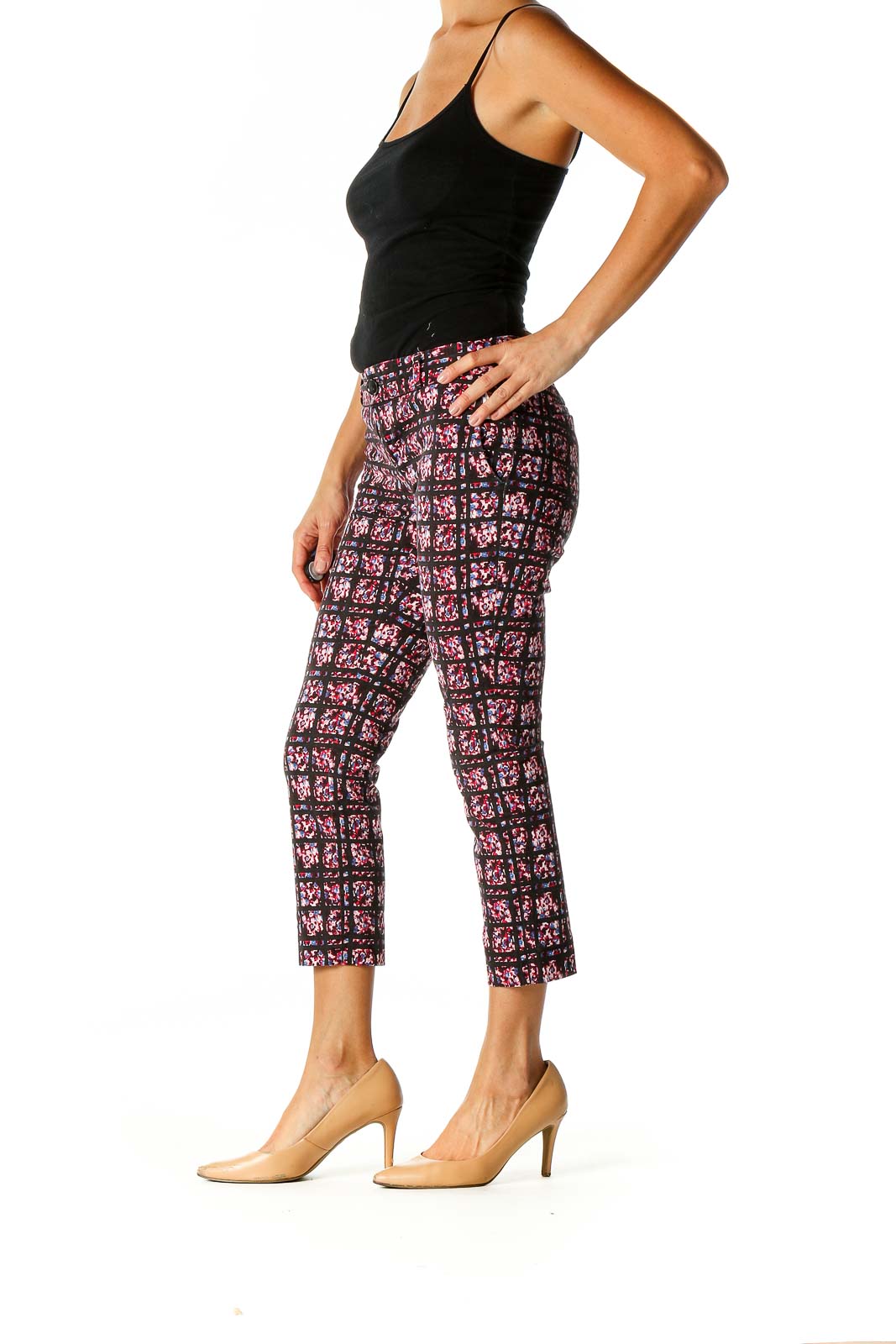 Brown Checkered Bohemian Pants