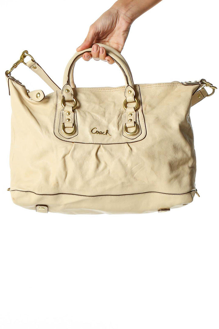 Beige Satchel Bag