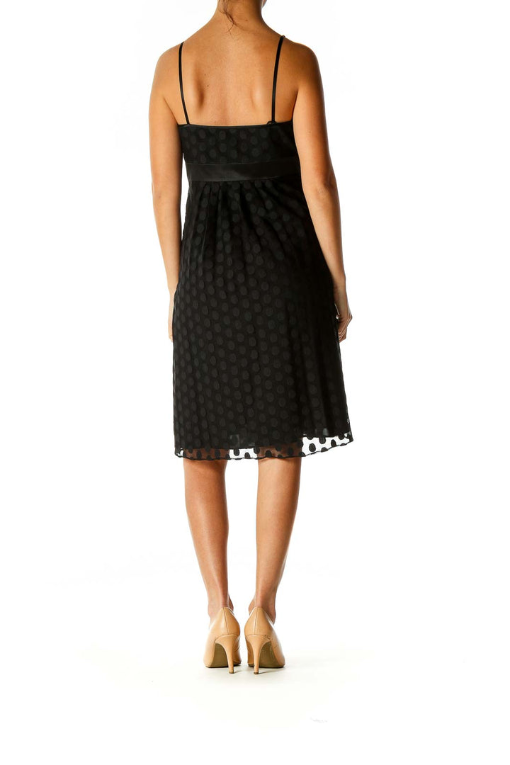 Black Lace Mesh Fit & Flare Dress