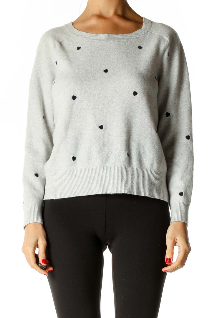 White Polka Dot All Day Wear Sweater