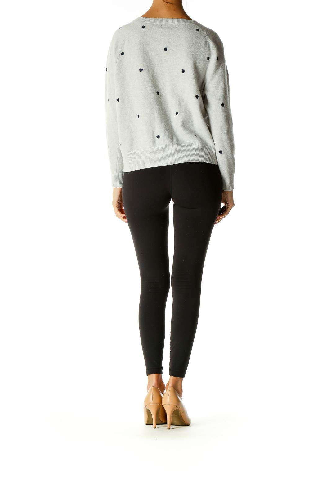 White Polka Dot All Day Wear Sweater