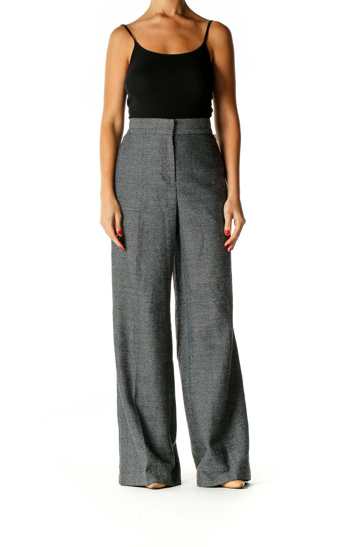 Gray Printed All Day Wear Trousers