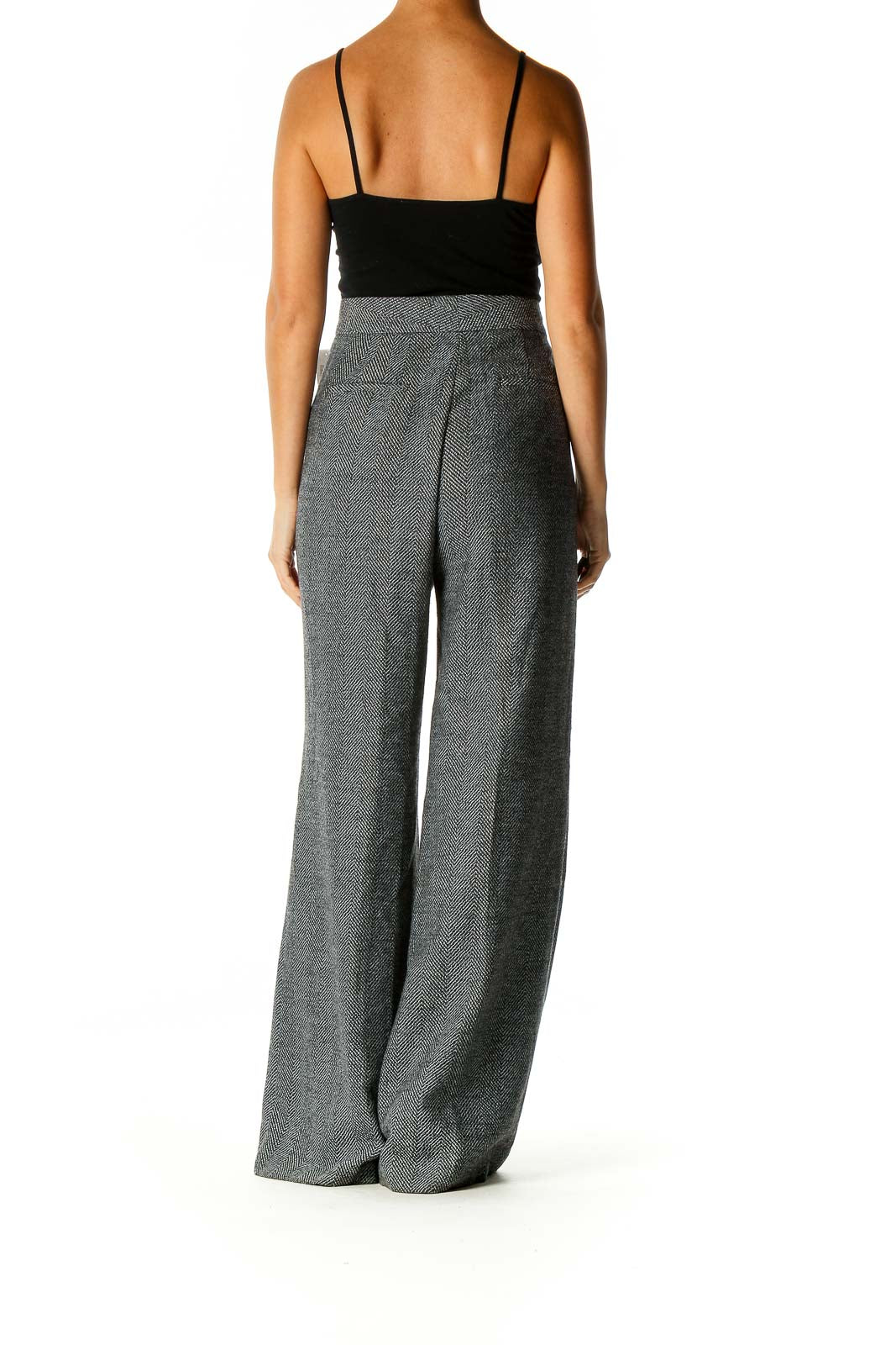 Gray Printed All Day Wear Trousers