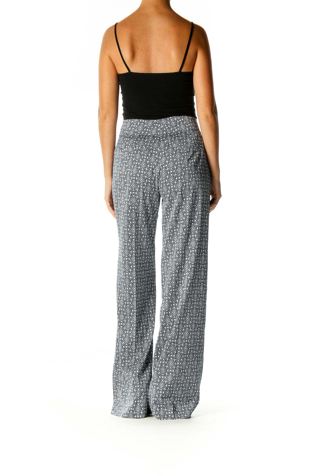 Gray Printed All Day Wear Trousers