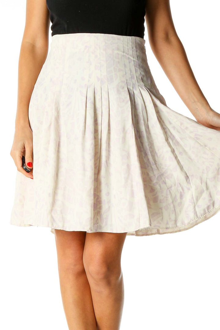 White Chic Flared Skirt