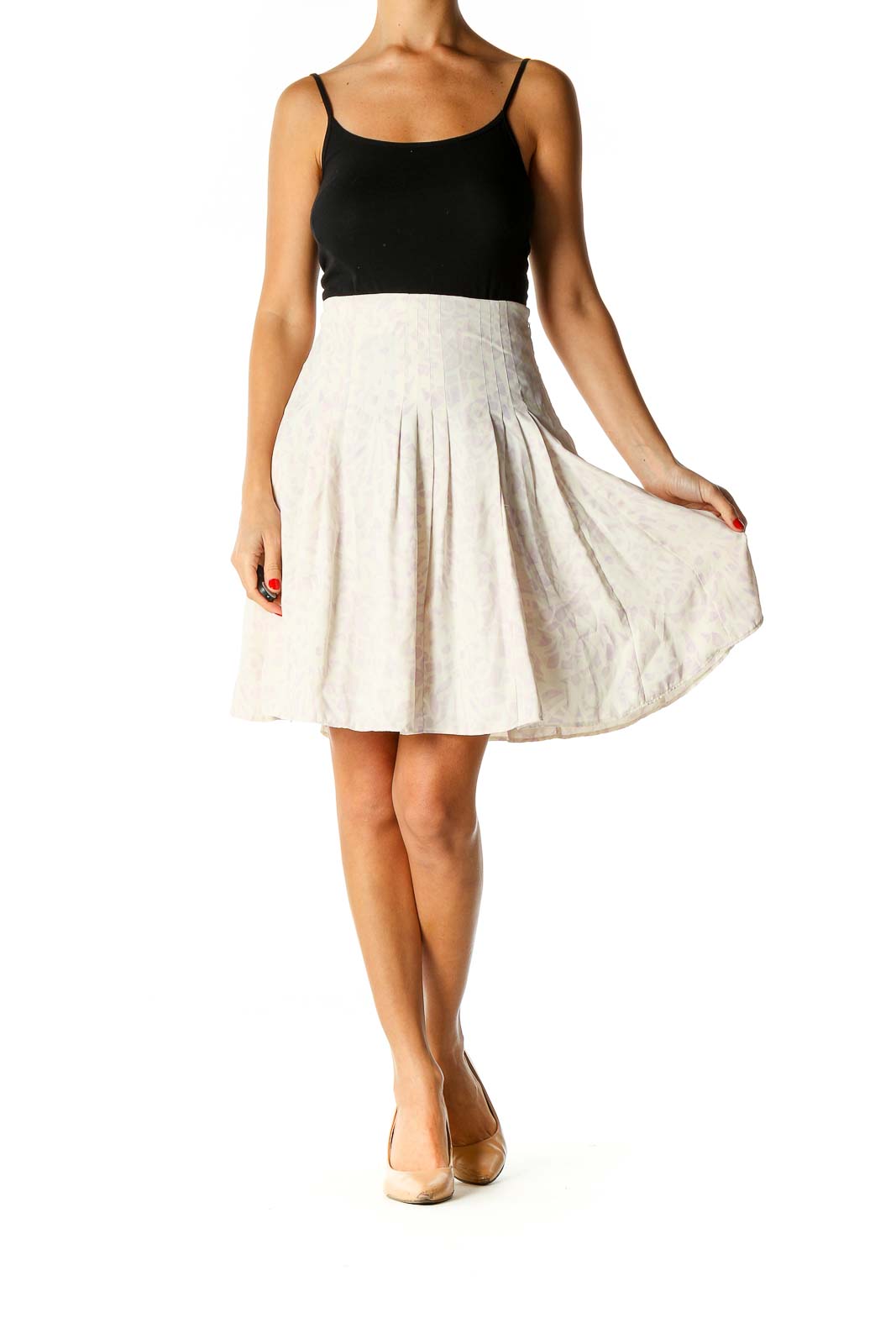 White Chic Flared Skirt