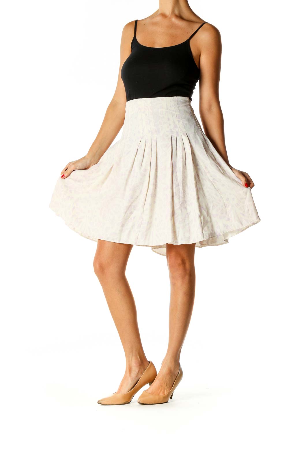 White Chic Flared Skirt