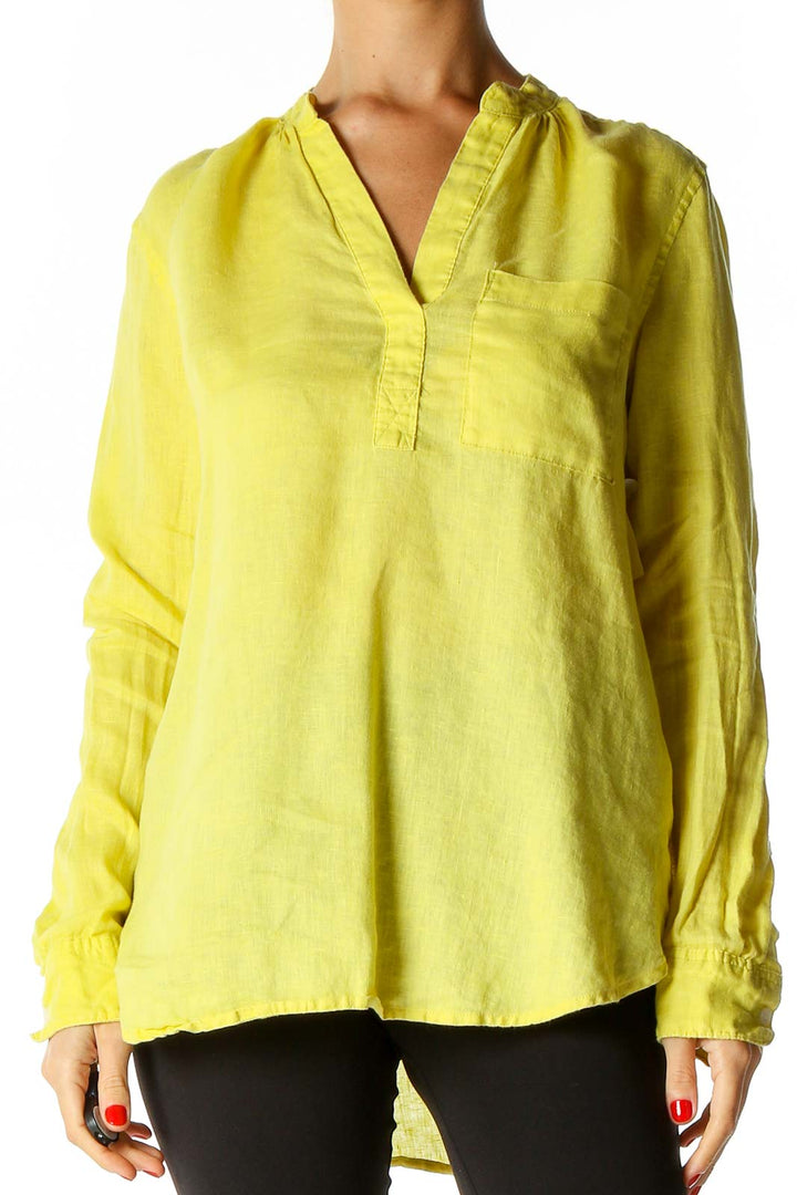 Yellow Solid All Day Wear Shirt