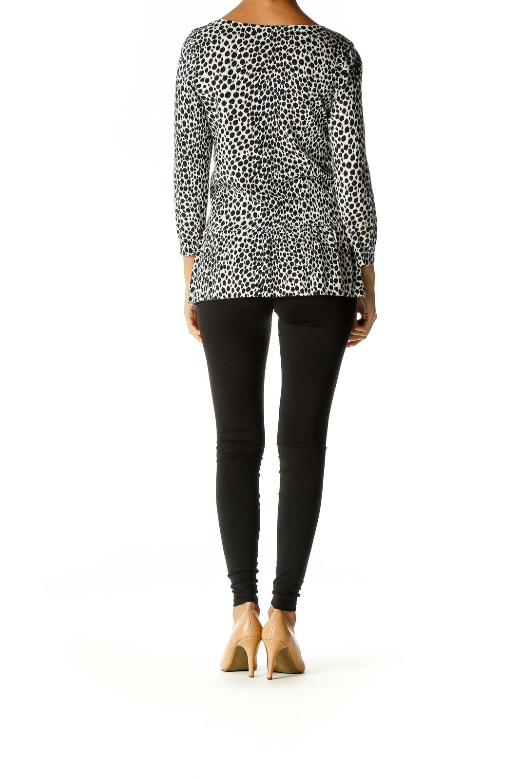 Black Animal Print All Day Wear Blouse