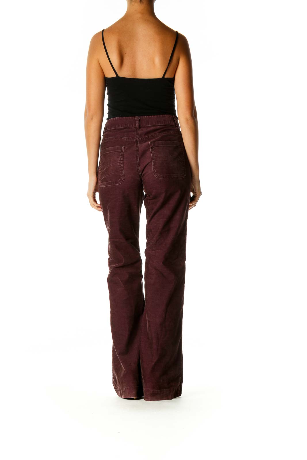 Purple Solid All Day Wear Trousers