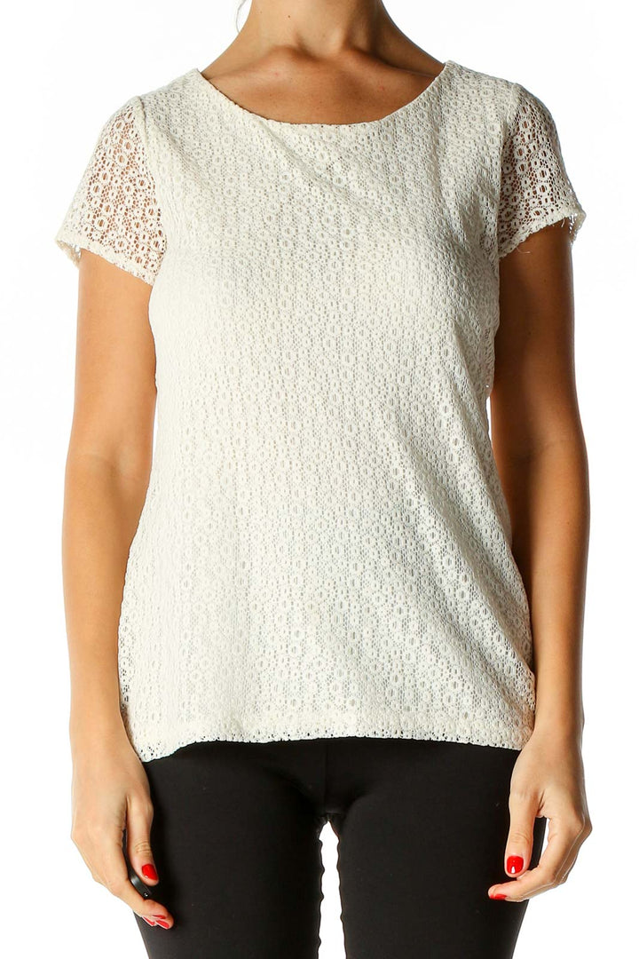 White Lace All Day Wear T-Shirt