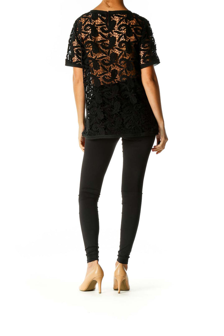 Black Lace All Day Wear T-Shirt