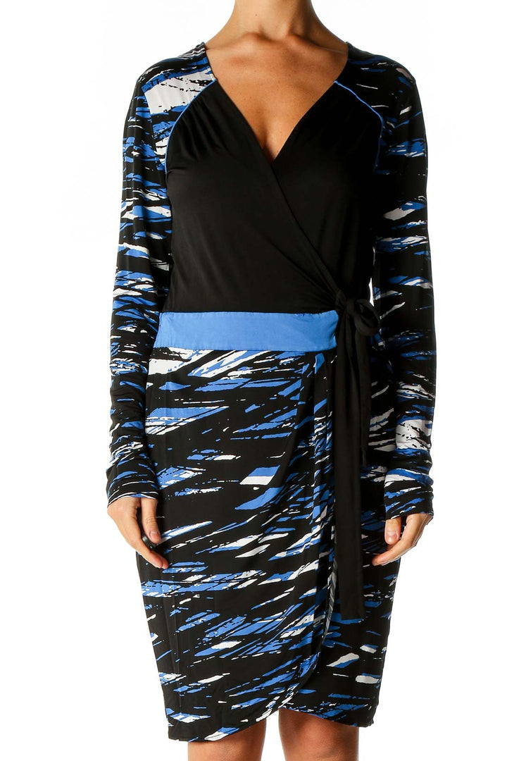 Black Colorblock Sheath Dress