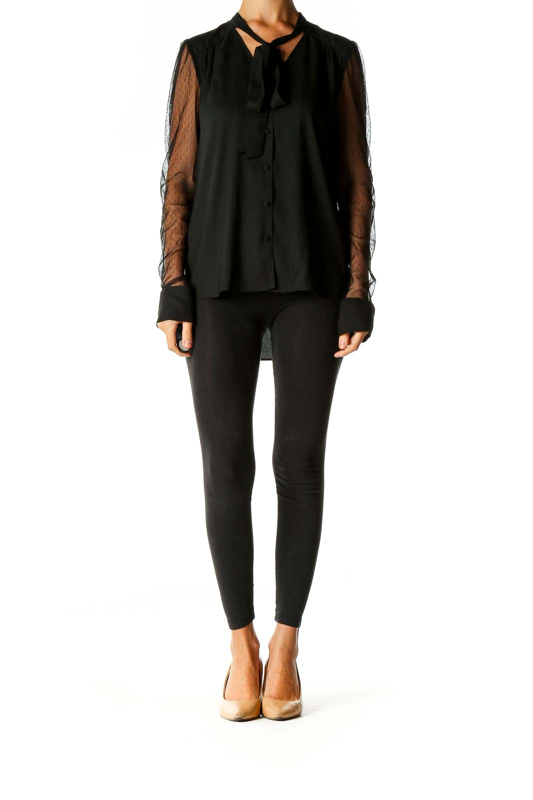 Black Solid Chic Blouse