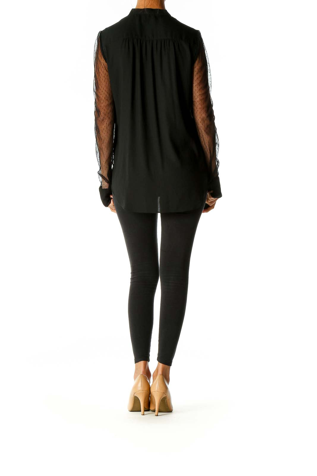 Black Solid Chic Blouse