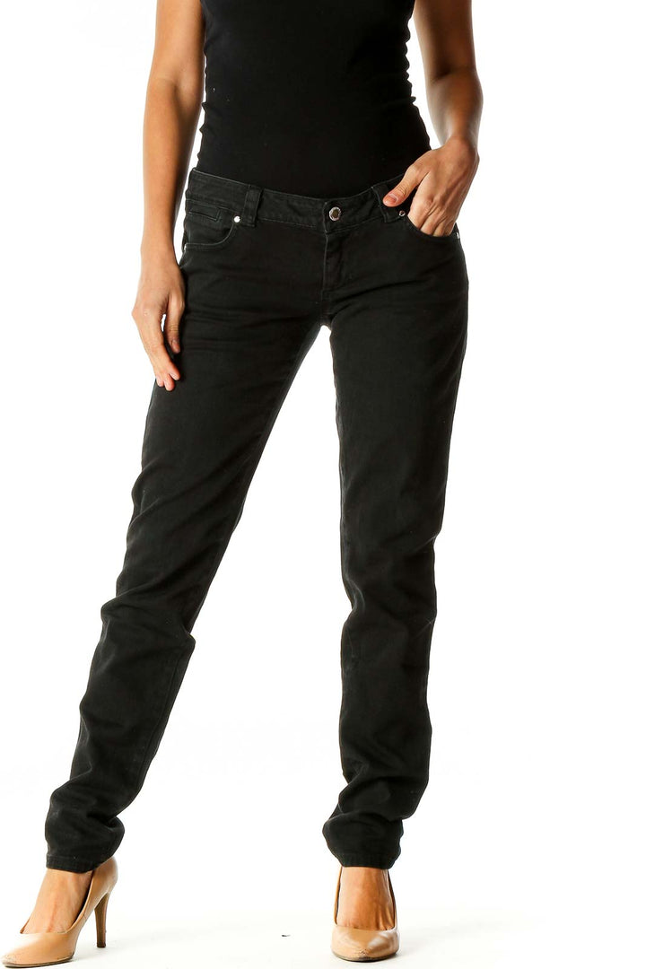 Black Straight Leg Jeans