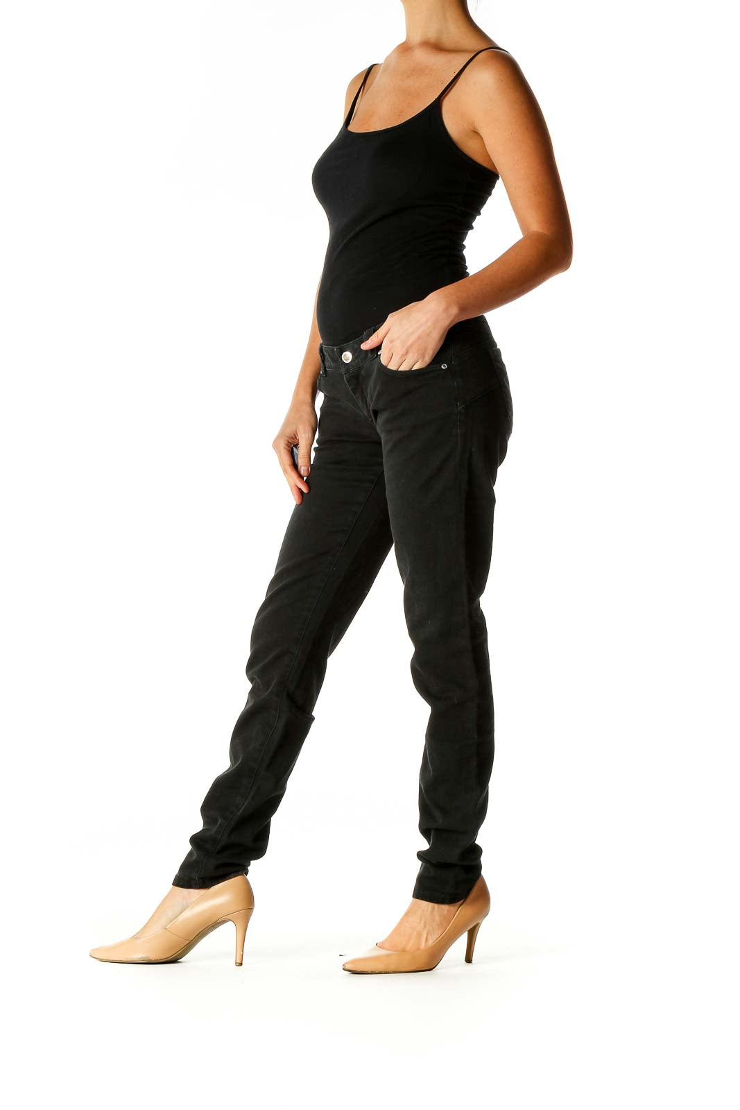 Black Straight Leg Jeans