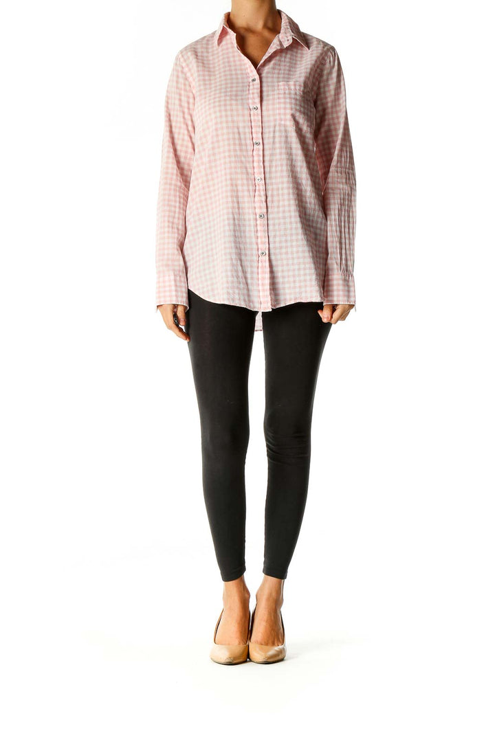 Pink Checkered Casual Shirt