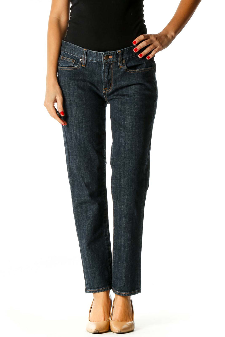 Blue Straight Leg Jeans