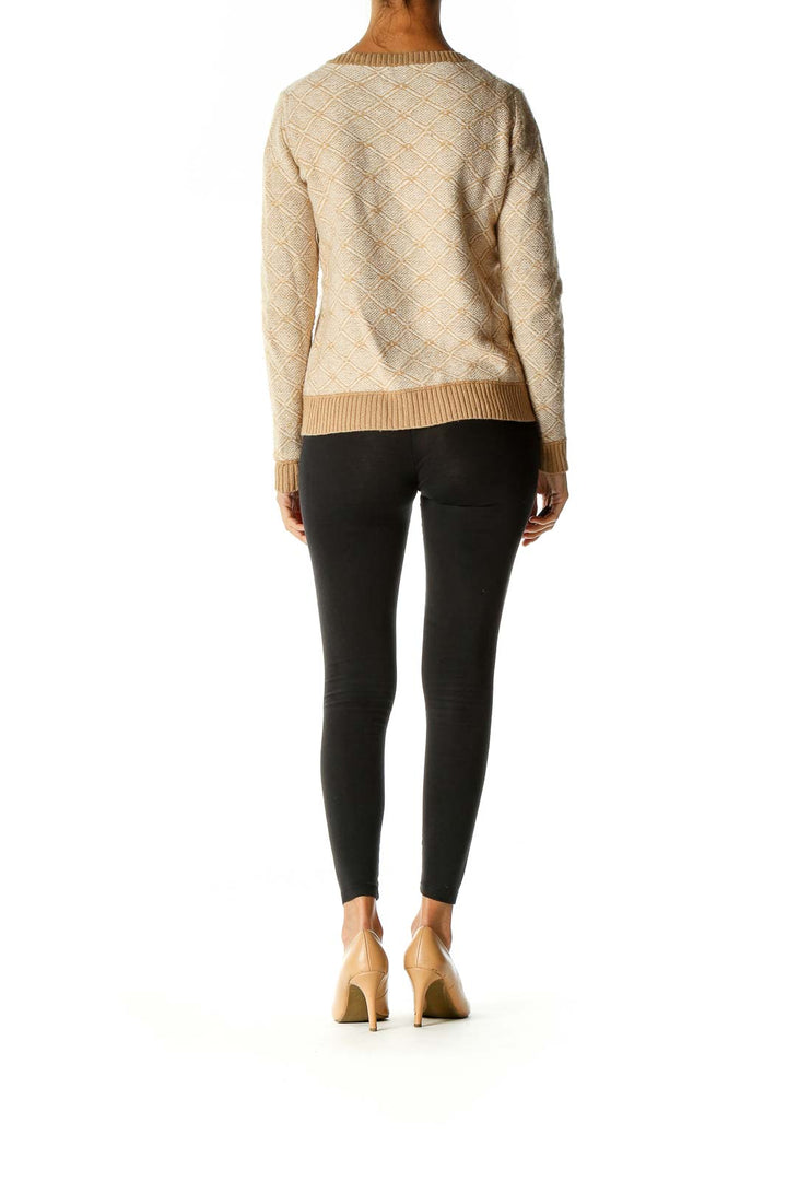 Beige Textured Sweater