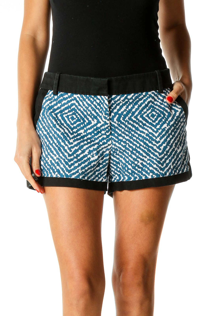 Blue Chevron Holiday Shorts