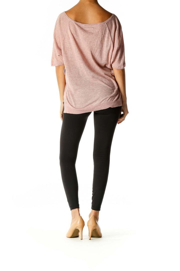 Pink Solid All Day Wear Sweater