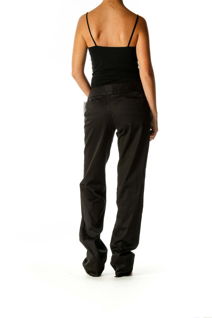 Black Solid Semiformal Trousers