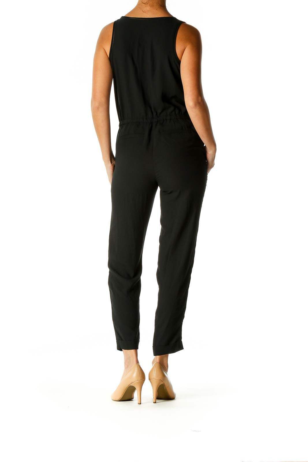 Black Solid Jumpsuit