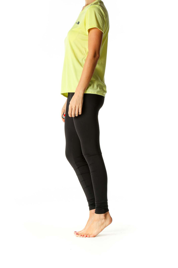 Yellow Solid Activewear T-Shirt