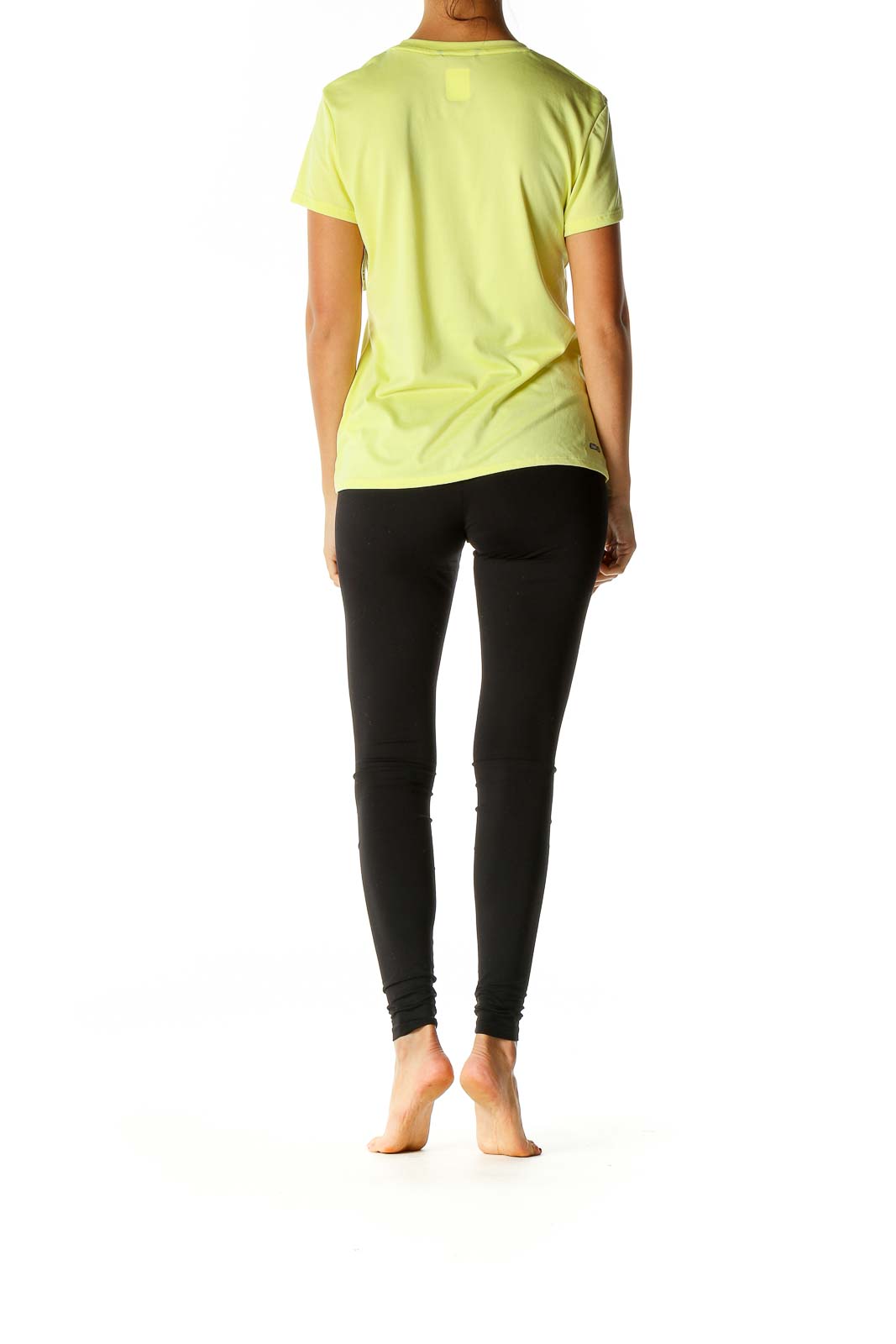 Yellow Solid Activewear T-Shirt