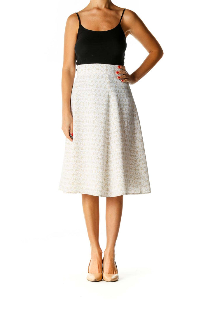 White Brunch Flared Skirt