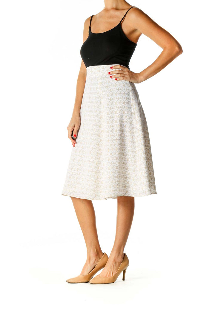 White Brunch Flared Skirt