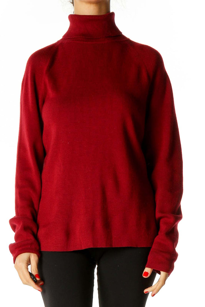 Red Solid Classic Sweater