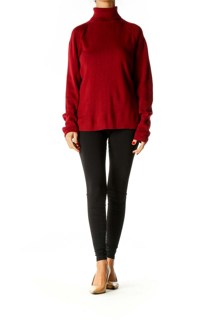 Red Solid Classic Sweater