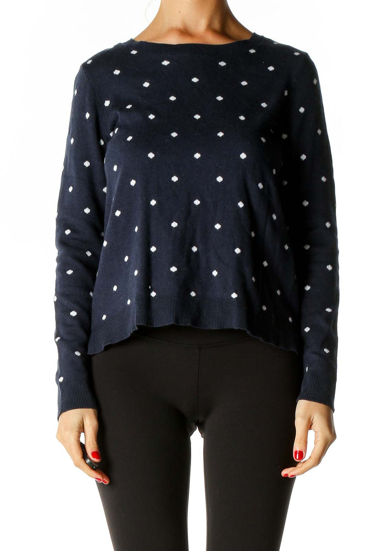 Blue Polka Dot All Day Wear Sweater