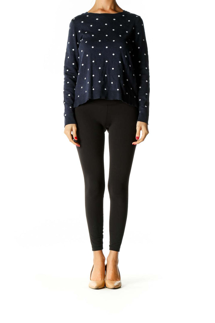 Blue Polka Dot All Day Wear Sweater