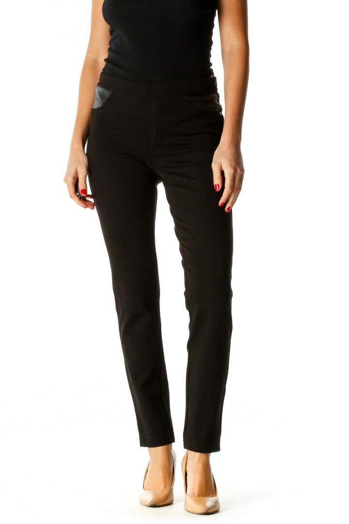 Black Solid Chic Leggings