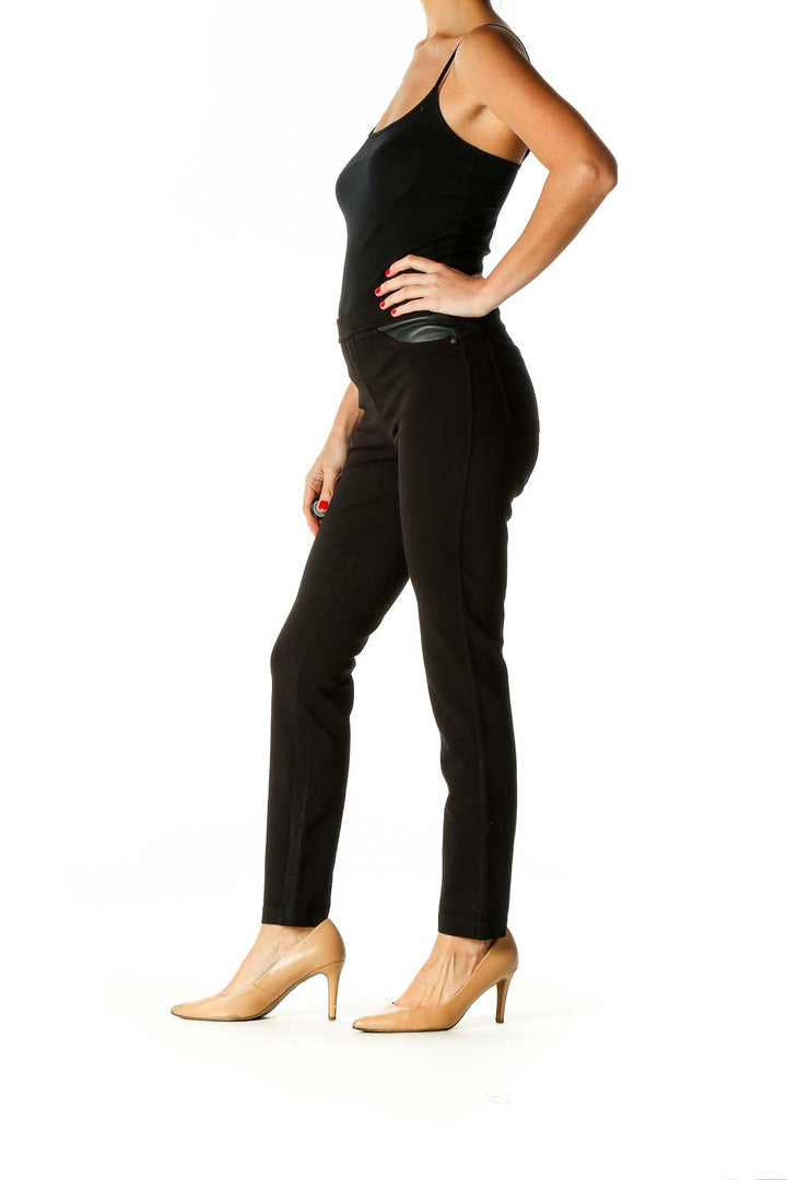 Black Solid Chic Leggings