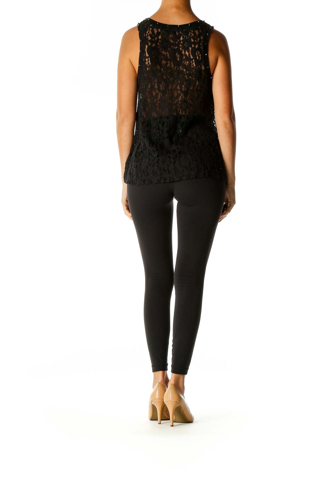 Black Lace Holiday Blouse