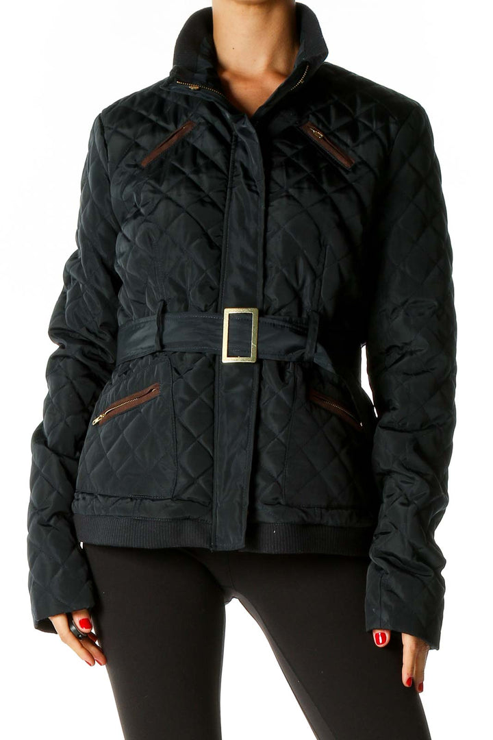 Blue Quilted Jacket